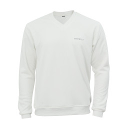 Whitedot Off White V Neck Full Sleeves Cricket Jumper